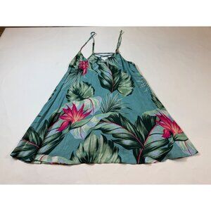 Show Me Your Mumu Women Tropical Print Dress spaghetti strap Medium (bin HH75)